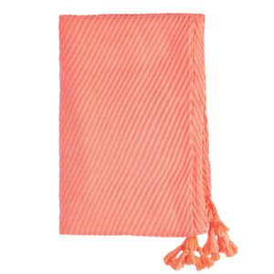 MR Pink Dyed Viscose Scarf with Tassels