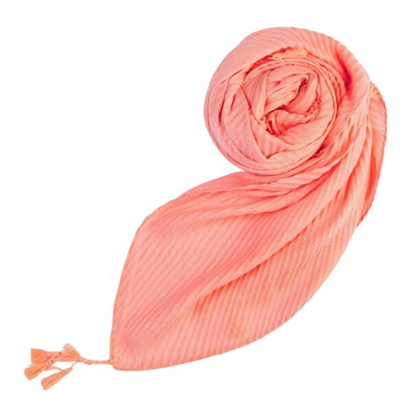 MR Pink Dyed Viscose Scarf with Tassels - Image 2