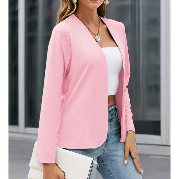 Women Plus Size Casual Blazer Open Front Long Sleeve Work Office Cardigan Jackets - Image 3